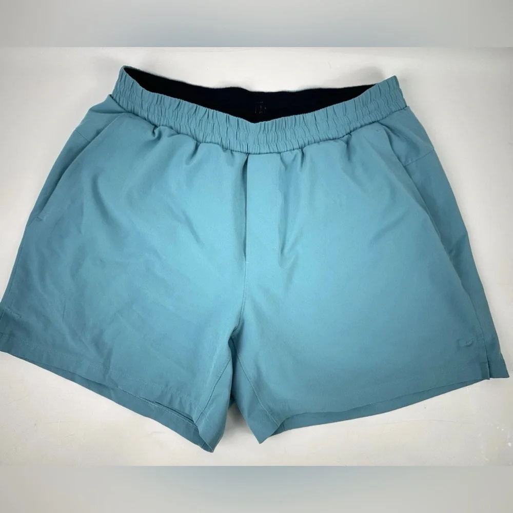Lululemon Channel Cross Short 5" Swim Trunks Men’s Sz L Drawstring Sky Blue - Picture 1 of 10